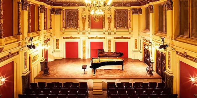 Historic Ehrbar Saal concert hall with ornate architecture, ideal for gala and keynote events.