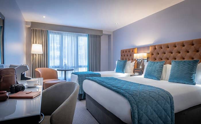 Grand Canal Hotel twin suite, comfortable room for conference delegates and business travel.