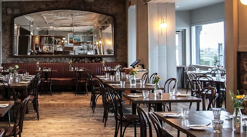 Haddington House bar with bistro seating for corporate dinners and networking events.