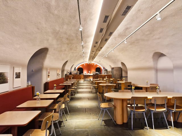 Vaulted Cellars event space at IMMA, ideal for intimate banquets and corporate breakout sessions.