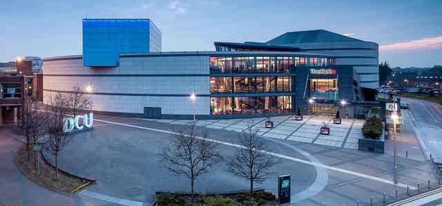 The Helix Dublin: Contemporary conference venue with spacious plaza for corporate events.