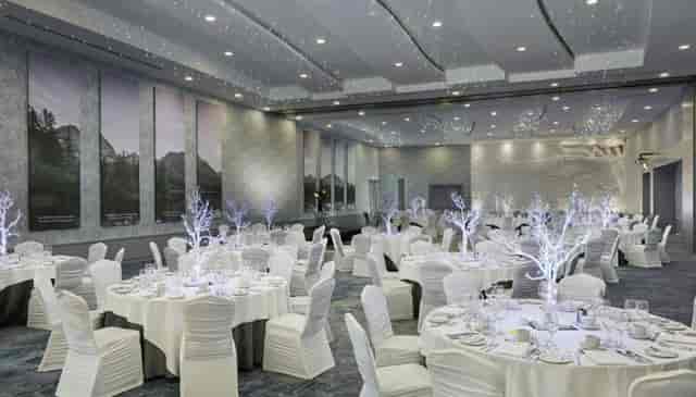 DCU Conferencing Banqueting Suite: Elegant ballroom setup for gala events and corporate conferences.