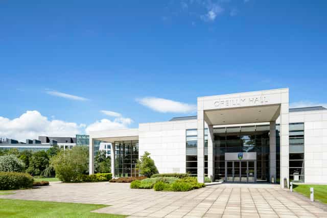 O'Reilly Hall UCD: Expansive plaza venue for academic conferences and professional events.