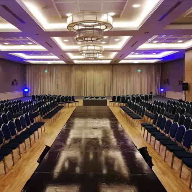 Fairways Convention Centre ballroom with runway stage for fashion show and product launch events.