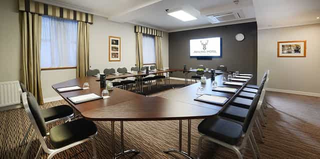 U-shaped boardroom at Ashling Hotel for corporate workshops and business meetings.