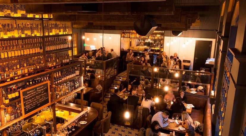 Cleaver East venue with multi-level layout for corporate networking and VIP receptions.