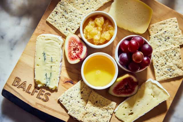Balfes Brasserie luxury charcuterie board for networking receptions and corporate event catering.
