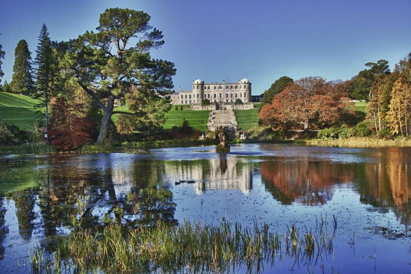 Marble entrance hall at Powerscourt Estate for luxury corporate retreats and destination weddings.