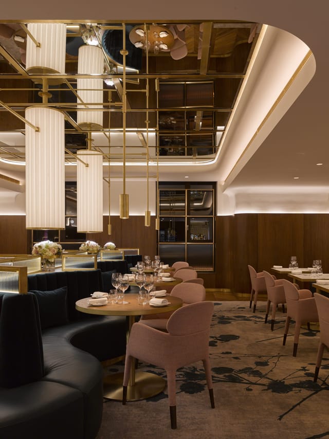 Luxury Glovers Alley dining room with plush seating for upscale corporate dinners and VIP events.