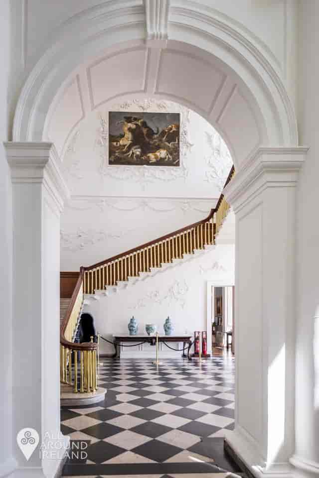 Castletown House entrance hall, historic foyer for luxury VIP events and brand activations.
