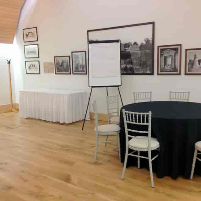 Billiard Room in Castletown House with cabaret setup for corporate meetings and event planning.