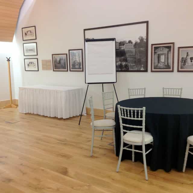 Billiard Room in Castletown House with cabaret setup for corporate meetings and event planning.
