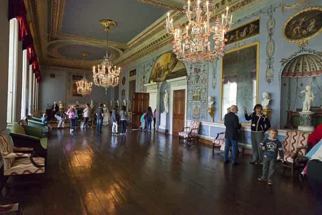 Long Gallery at Castletown House: historic venue with elegant wall murals for luxury event rental.