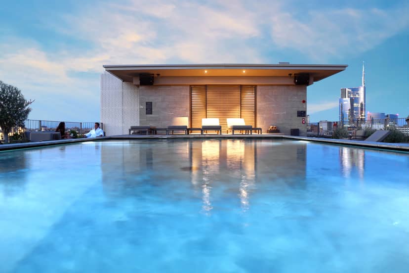 Rooftop terrace at Hotel VIU Milan for premium corporate networking and executive receptions.