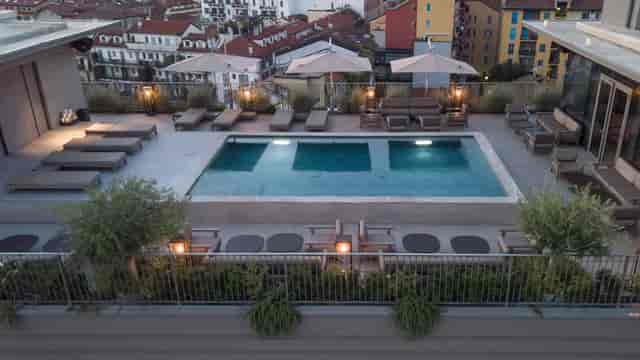The VIU Terrace Milan: Rooftop venue with skyline views for cocktail receptions and VIP events.