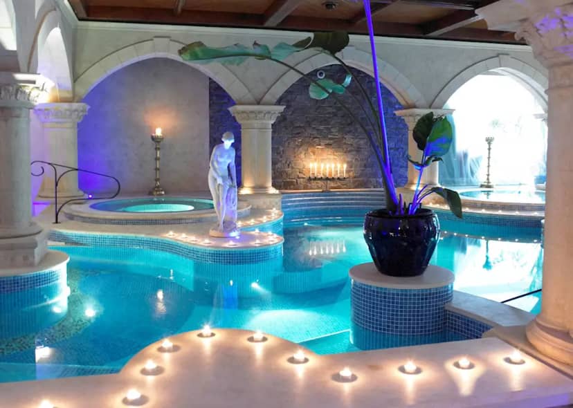 Luxury spa indoor pool at Muckross Park Hotel for exclusive corporate events and wellness retreats.
