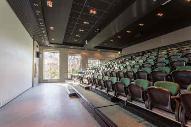 Cairn Auditorium at Heriot-Watt: Tiered lecture hall for conferences and presentations.