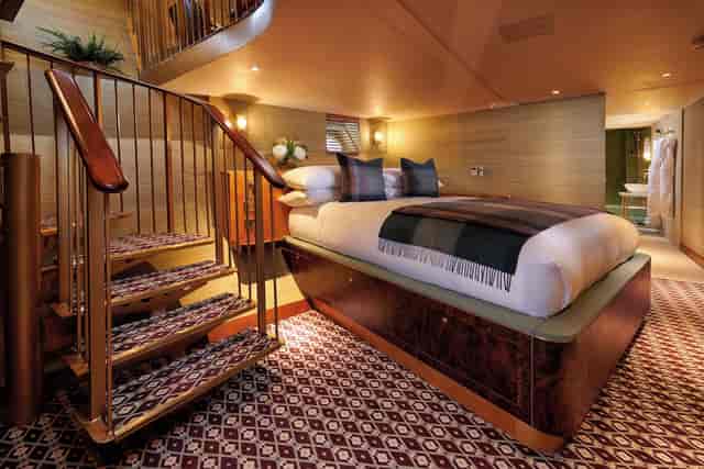 Nautical luxury cabin at Fingal Hotel for exclusive corporate incentive and charter events.