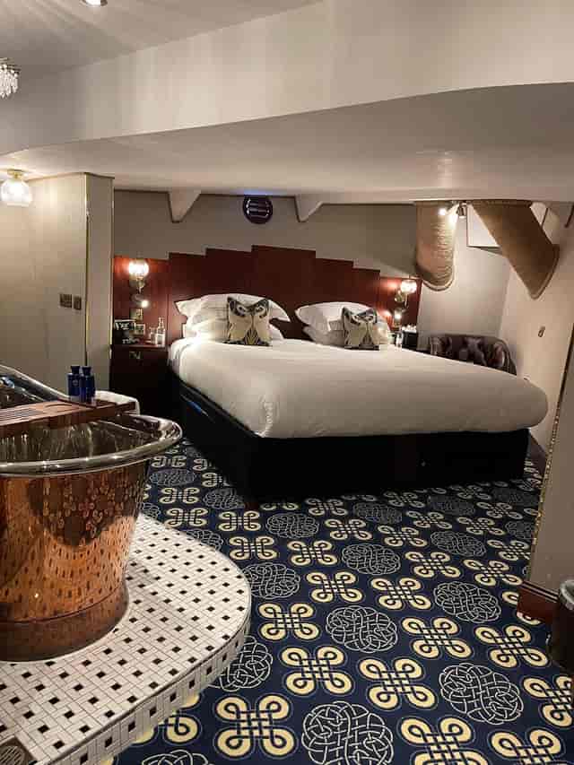 Luxury boutique hotel room with open-concept design for executive retreats and incentive travel.