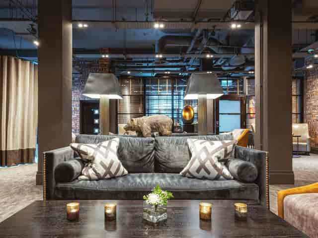 Industrial-chic lounge in Dakota Edinburgh for VIP meetings and networking events.