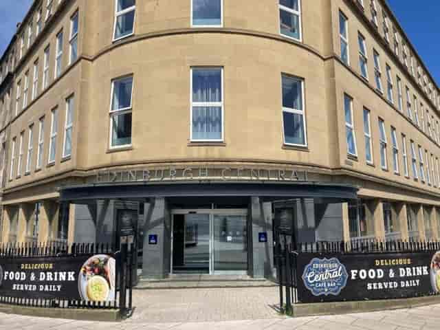 Edinburgh cafe restaurant entrance for corporate meetings and group events.