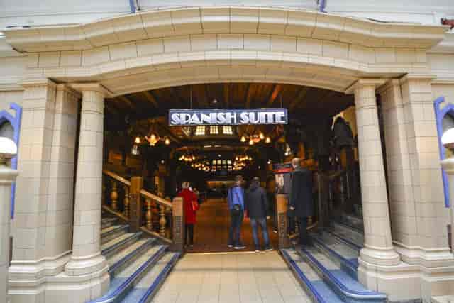 Spanish Suites entrance at Winter Gardens Blackpool, historic event venue for corporate functions.