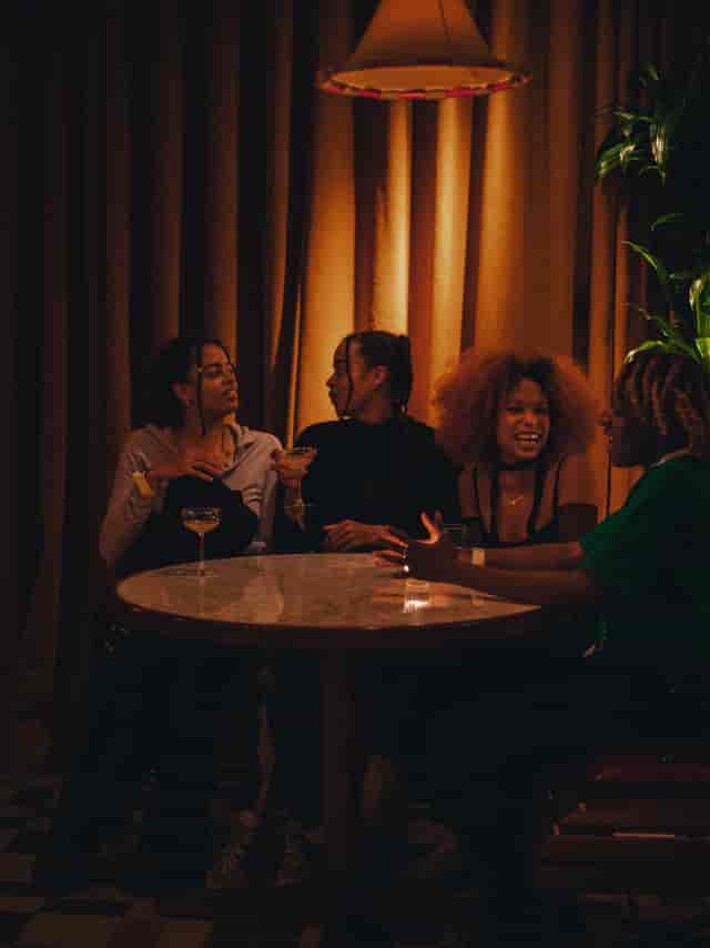 Vibrant Cafe KOKO gathering with stylish decor, ideal for networking events.