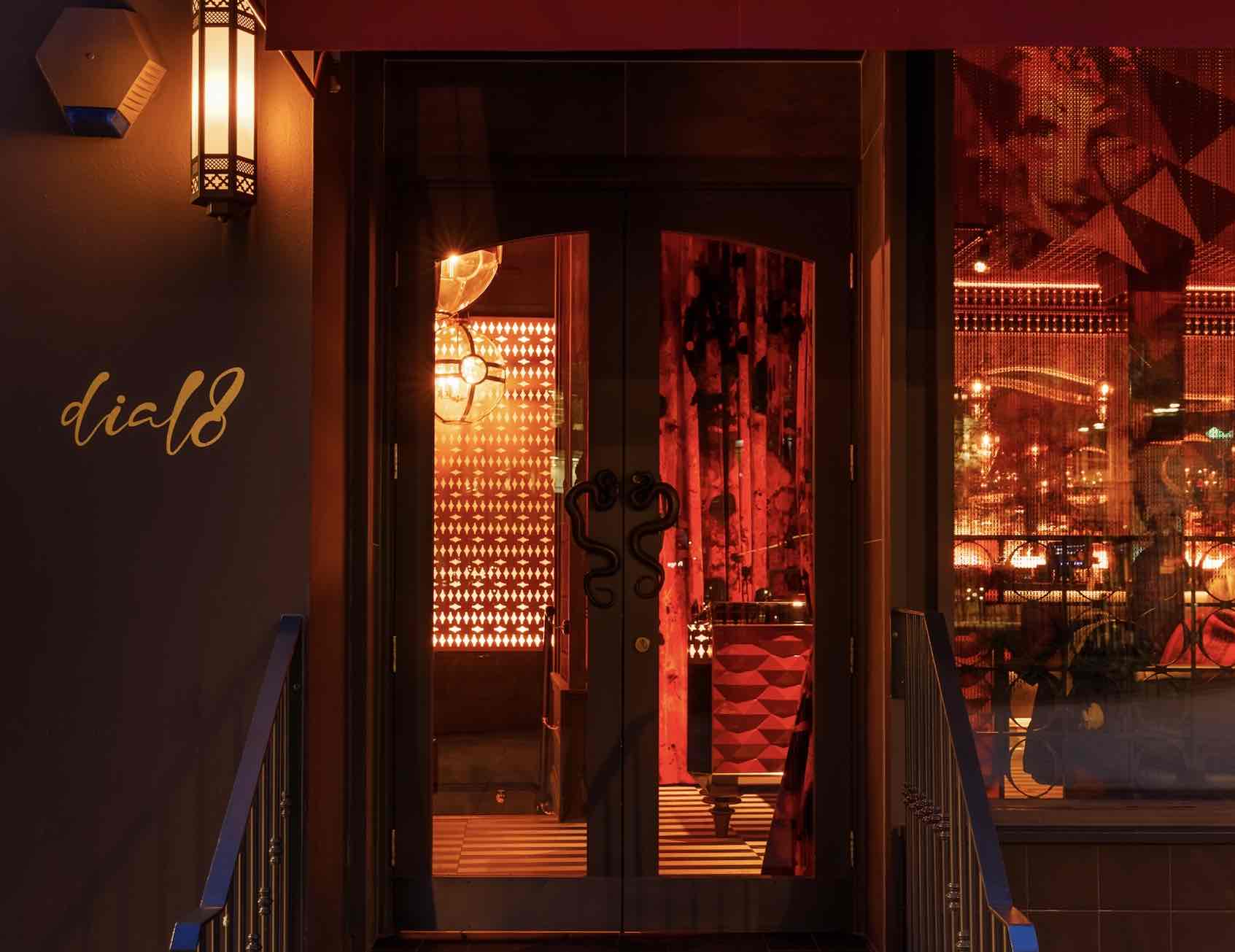 "Upscale venue entrance at dial8, Thirteen London for exclusive events and meetings." - Banner