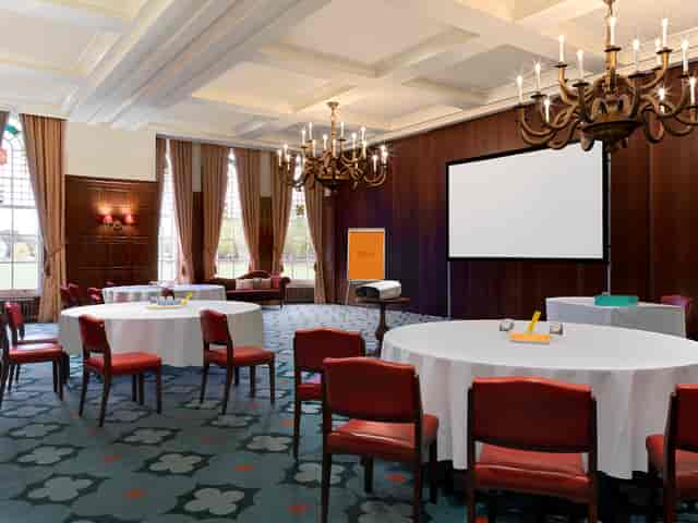 Elegant meeting room at The Watson, University Arms Cambridge, perfect for corporate events.