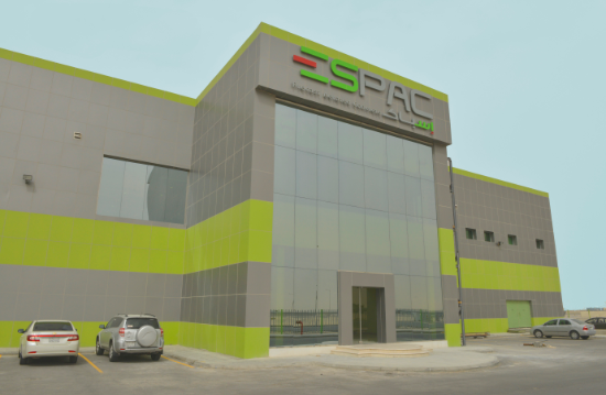 Modern industrial facility for manufacturing exhibition or corporate site tour equipment.