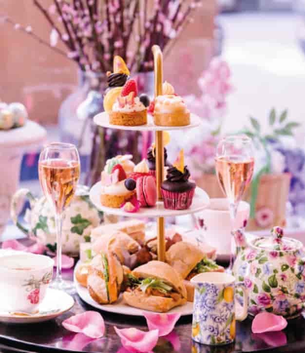 Brigit’s Afternoon Tea Bus in Covent Garden: elegant, high-end corporate event catering.