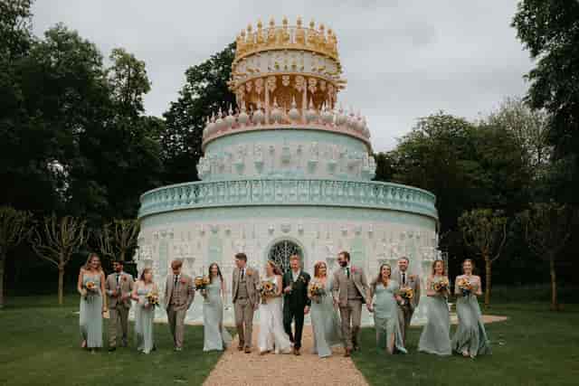 The Wedding Cake outdoor wedding venue at Waddesdon for luxury private event photography.