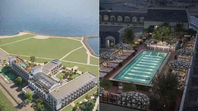 Pool Club & Spa rooftop terrace at Rox Resort for corporate retreats and evening receptions.