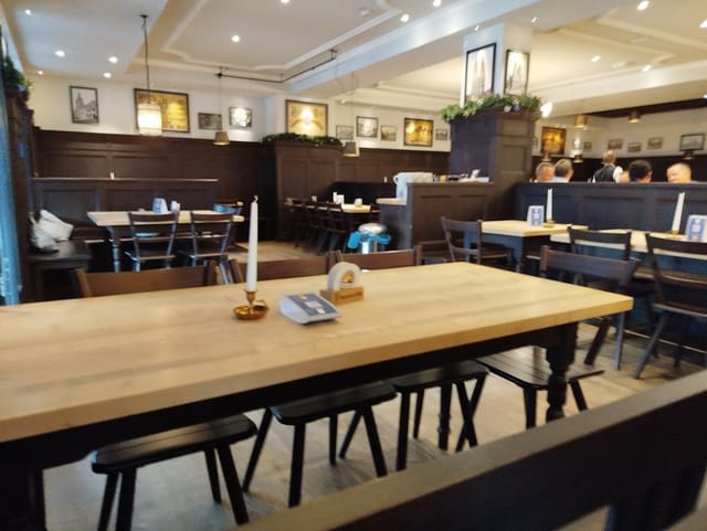 Rustic Johann Schäfer dining space for corporate dinner and networking events.