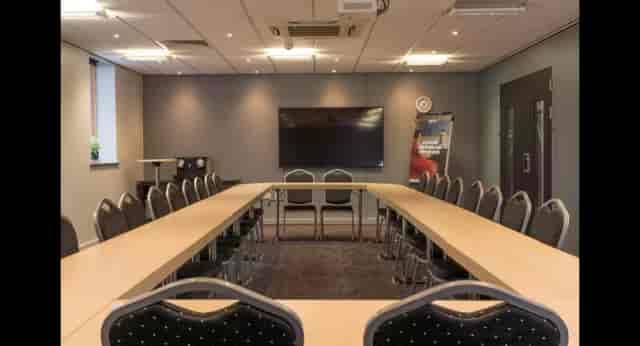 U-shape boardroom at Park Inn Peterborough, perfect for corporate meetings and team training.