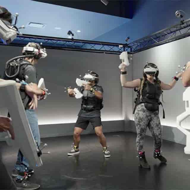 Sandbox VR London arcade for immersive corporate team-building and trade show events.