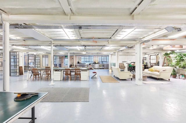 Industrial-chic Sanctuary & Soul event space for creative workshops and networking.