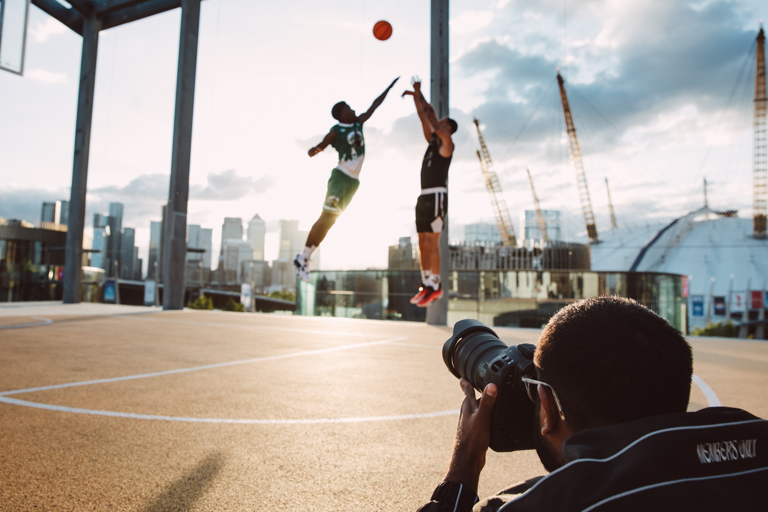 Rooftop basketball court in Design District for experiential marketing and brand activation events. - Banner