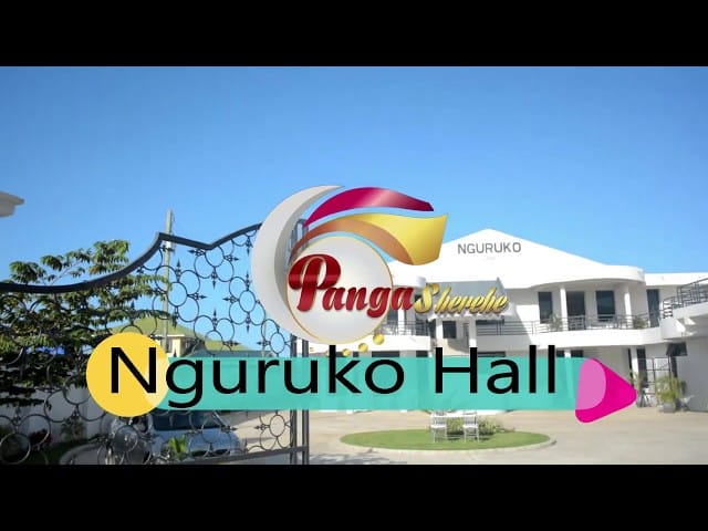 Nguruko Main Hall event venue with spacious outdoor arrival area for conferences and weddings.