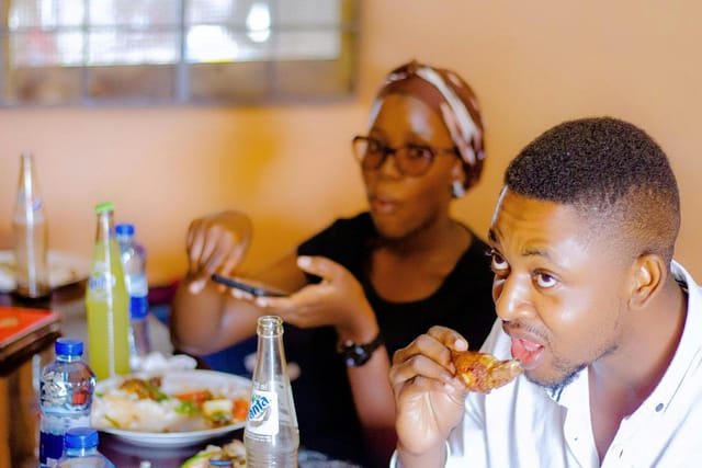 KFC restaurant catered lunch networking event with casual dining and social interaction.