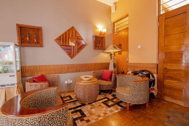 Boutique lounge breakout space at The Amariah Hotel Mikocheni, ideal for networking and events.