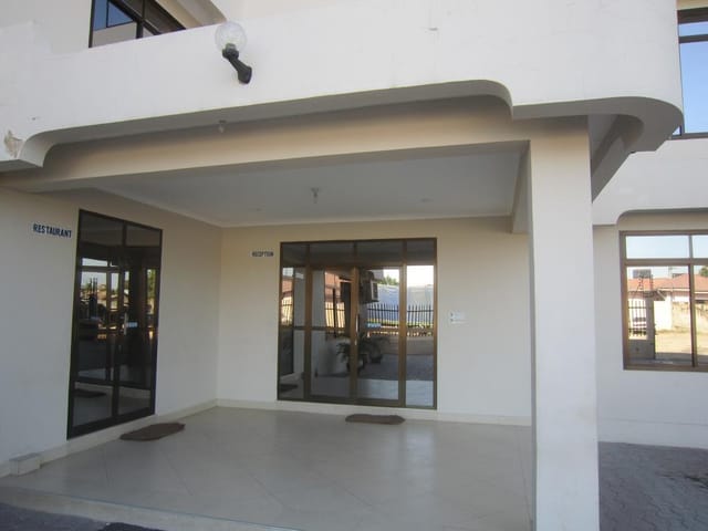 FQ Hotels conference hall entrance lacking branding and accessibility for corporate events.