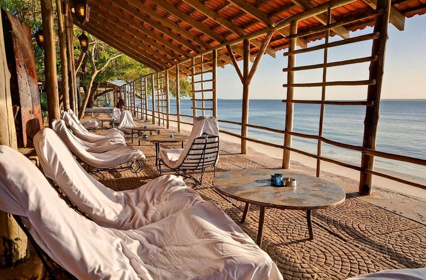 Doubleview Hotel beachfront lounge for networking and evening receptions.