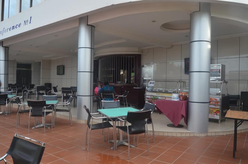 Doubleview Hotel conference breakout area with terrace, ideal for corporate event coffee breaks.