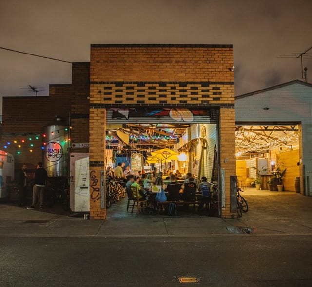 Moon Dog Craft Brewery industrial venue for atmospheric evening receptions and brand activations.