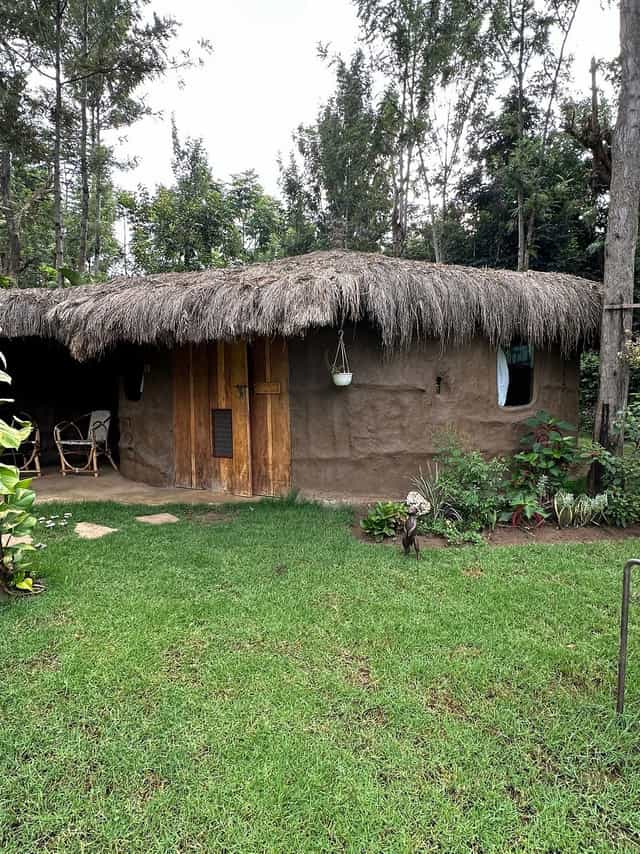 Garden area in Mtoni Village for an off-grid wellness retreat or experiential storytelling event.