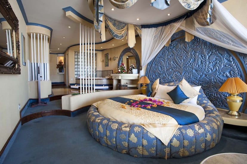 Luxury circular bed suite at Kunduchi Beach Hotel, ideal for VIP incentive travel and events.