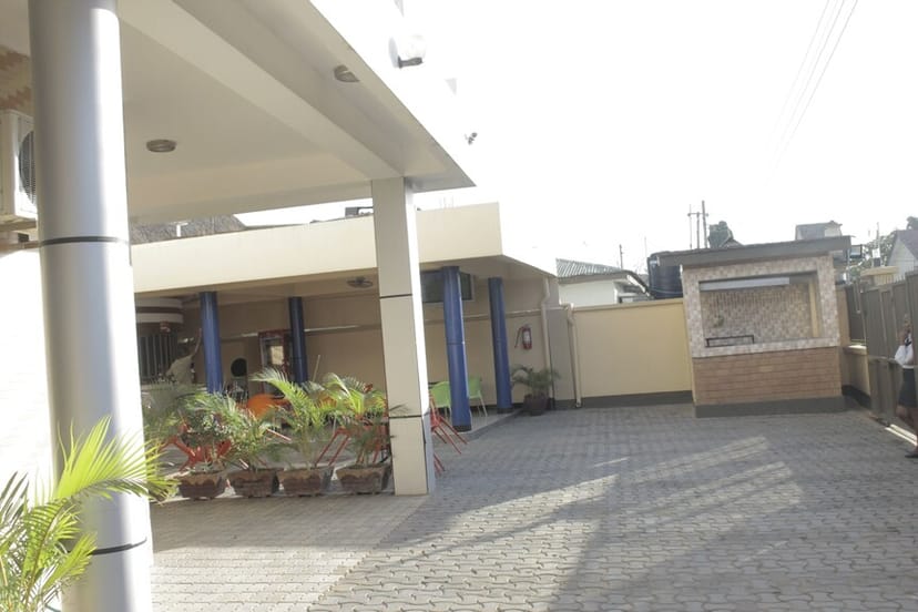 Outdoor lounge patio at Mambosasa View Hotel, ideal for social receptions and corporate events.
