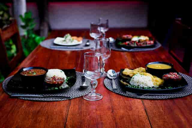 Rustic VIP dinner table setting at Habanero Sports Bar for private event catering.
