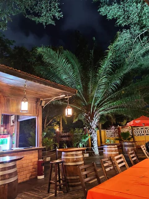 Rustic outdoor 1245 Lounge garden with warm lantern lighting for evening networking receptions.